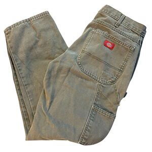 Dickies Carpenter Pants, green, 34x30, 100% cotton. In working condition.